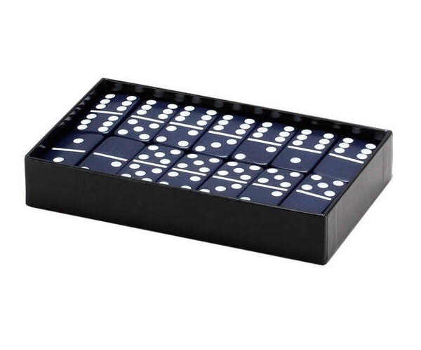 Dominoes Double 6 Six Jumbo Size Blue Tile Game Set New