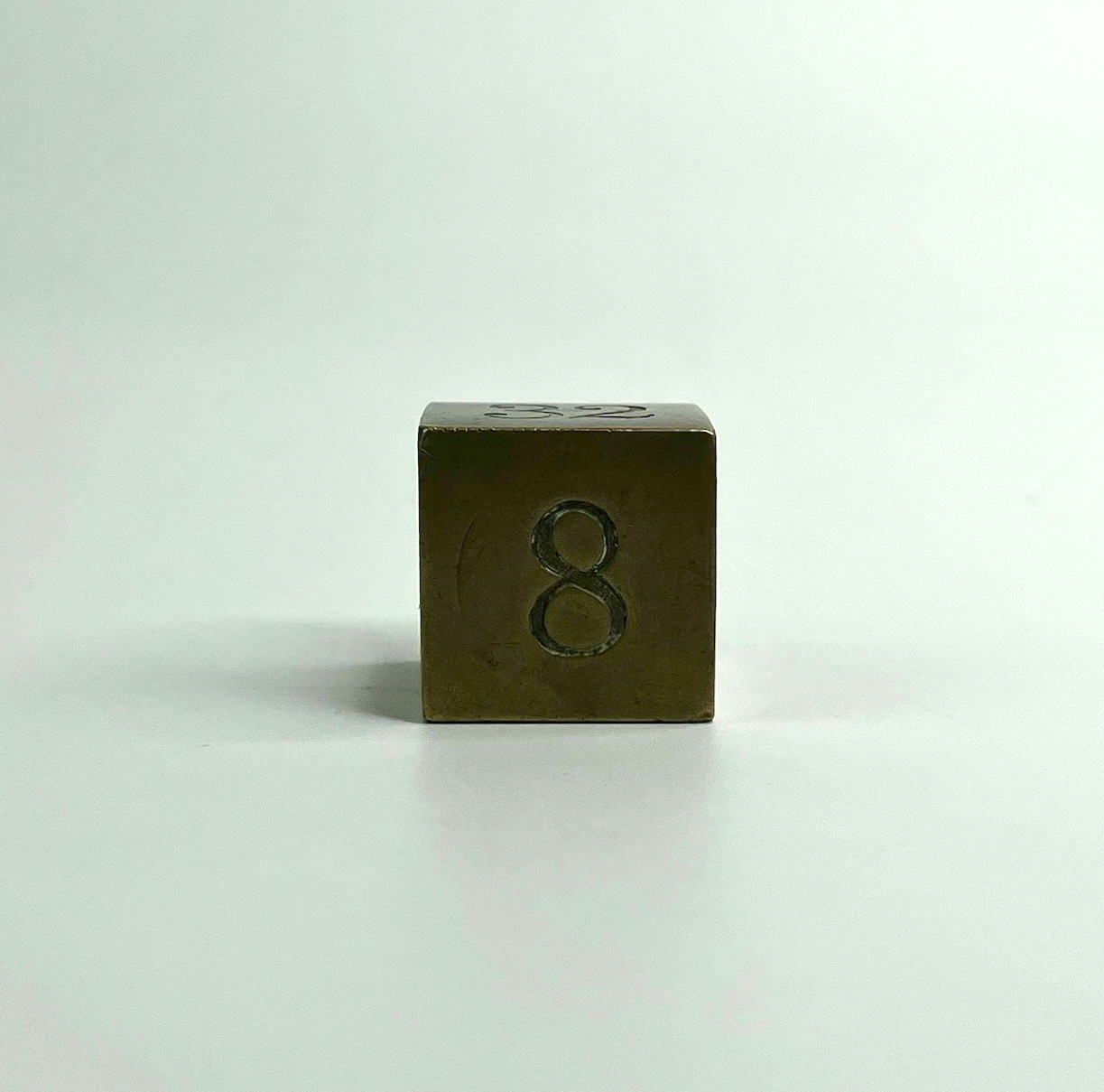 Vtg Rare Heavy Solid Brass Backgammon Doubling Cube Die 1″