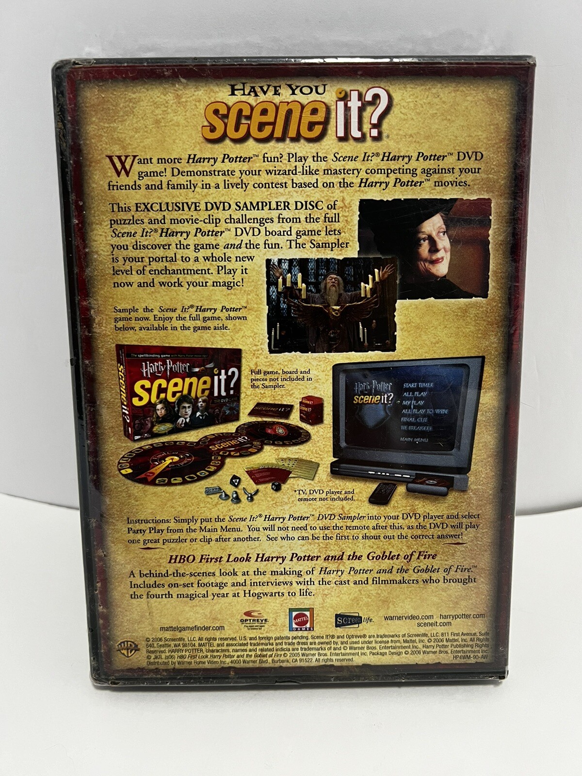 2006 Harry Potter Scene It? The DVD Game Sampler New Sealed Disc Firm In Case
