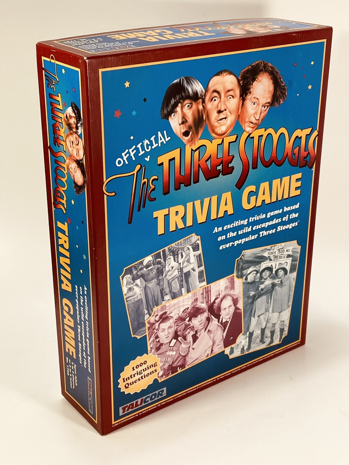 The Official Three Stooges Trivia Game 2000 By Talicor Mo Larry Curly Nyuk Nyuk