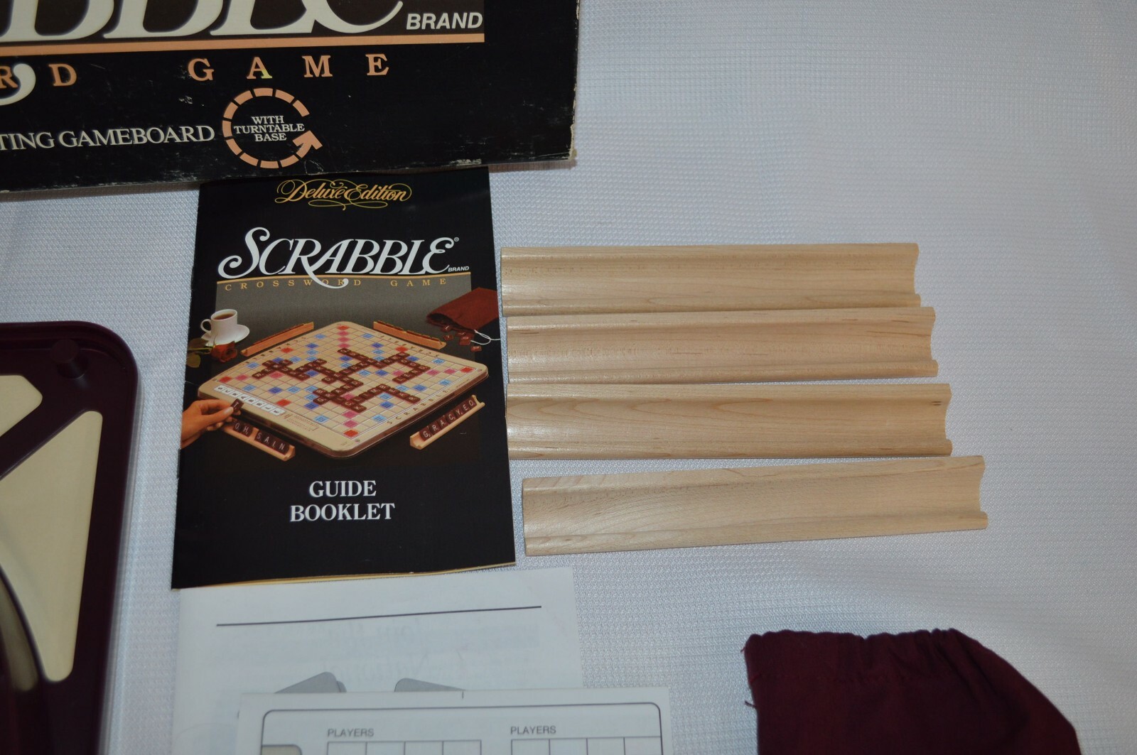 SCRABBLE 1989 Deluxe Edition #4034 Turn Table Base 100% Complete w/ Box