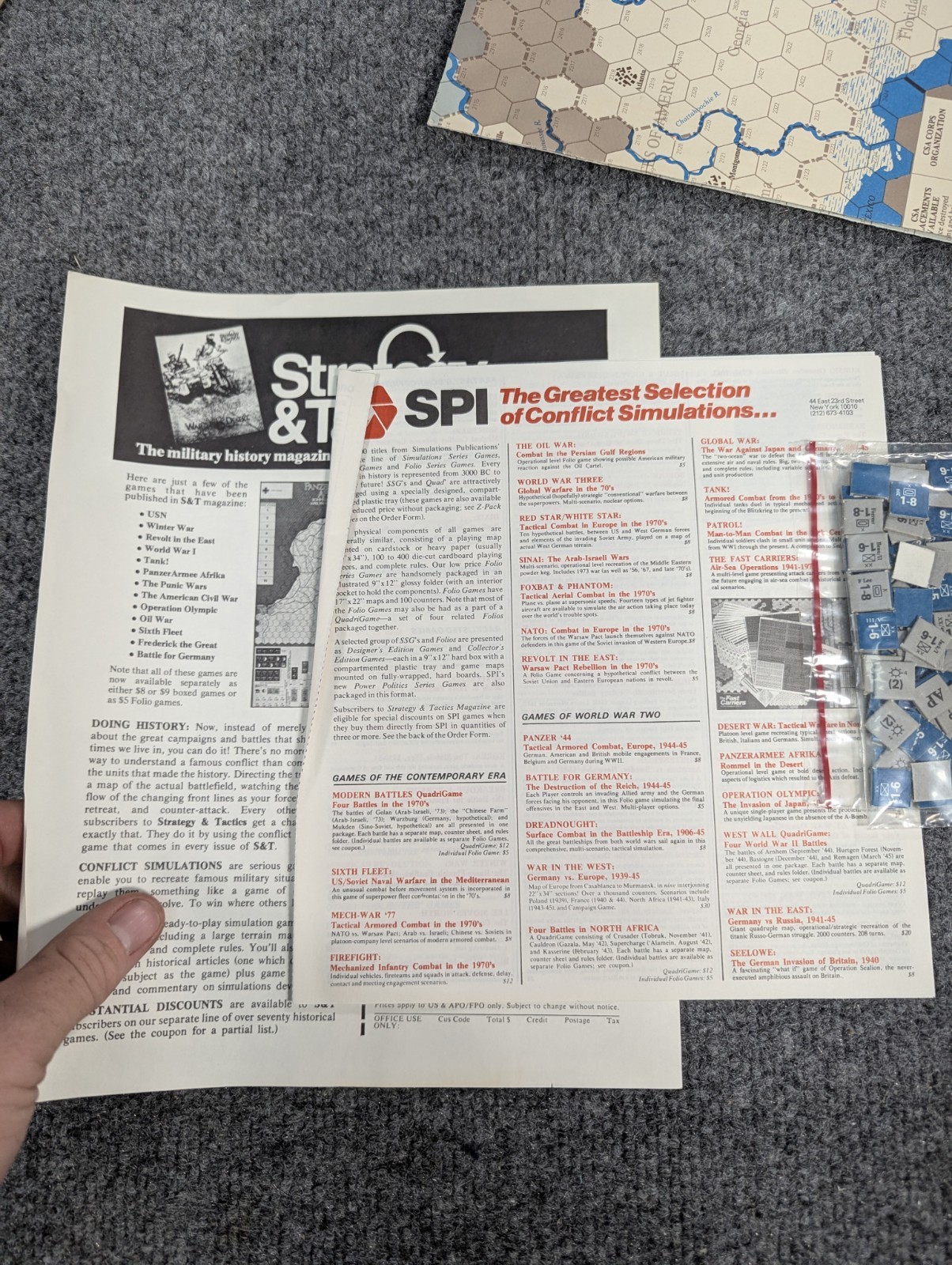 SPI-Strategy & Tactics-Dixie:the Second War Between the States 1937-Folio Series