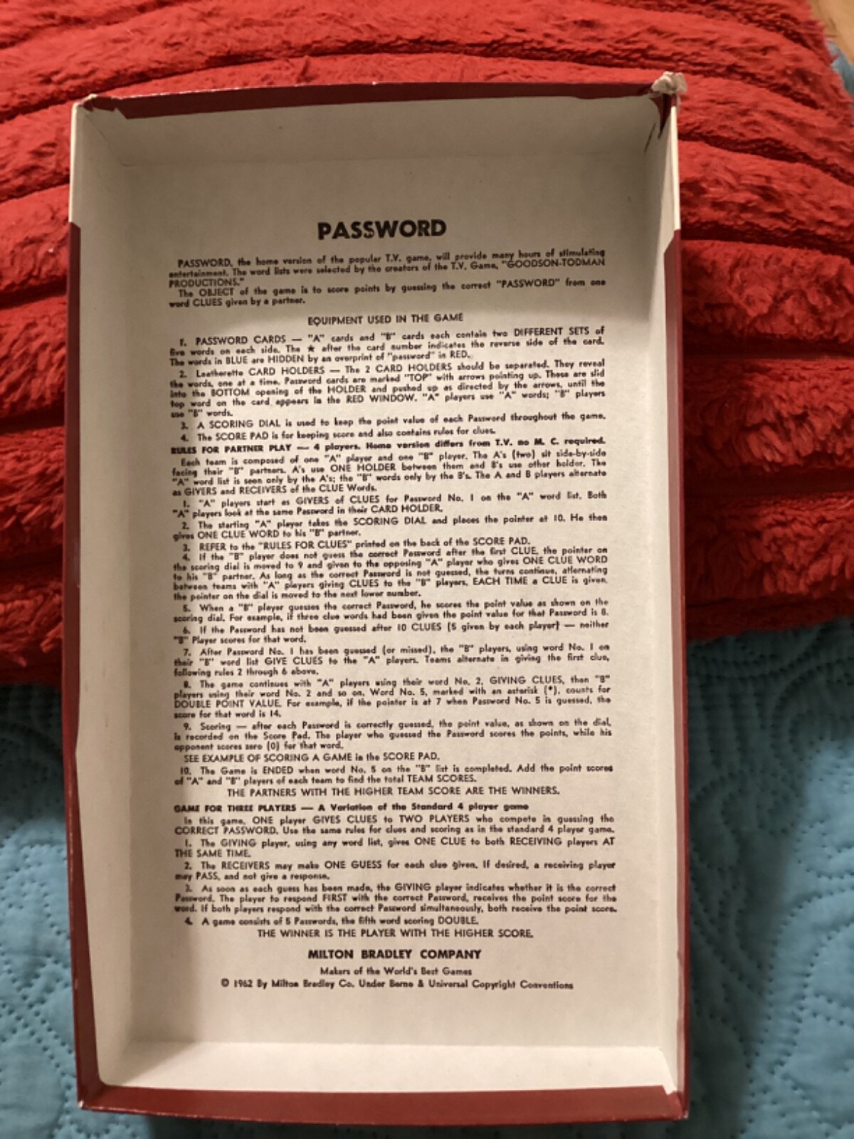 PASSWORD COMPLETE GAME, 19th EDITION, 1978, MILTON BRADLEY/ FREE POSTAGE!!!!