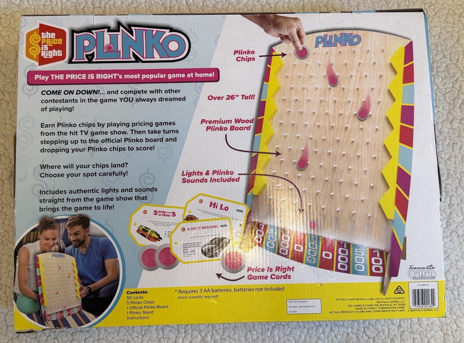 Plinko Game Buffalo Games All Pieces Used Once Outstanding Condition