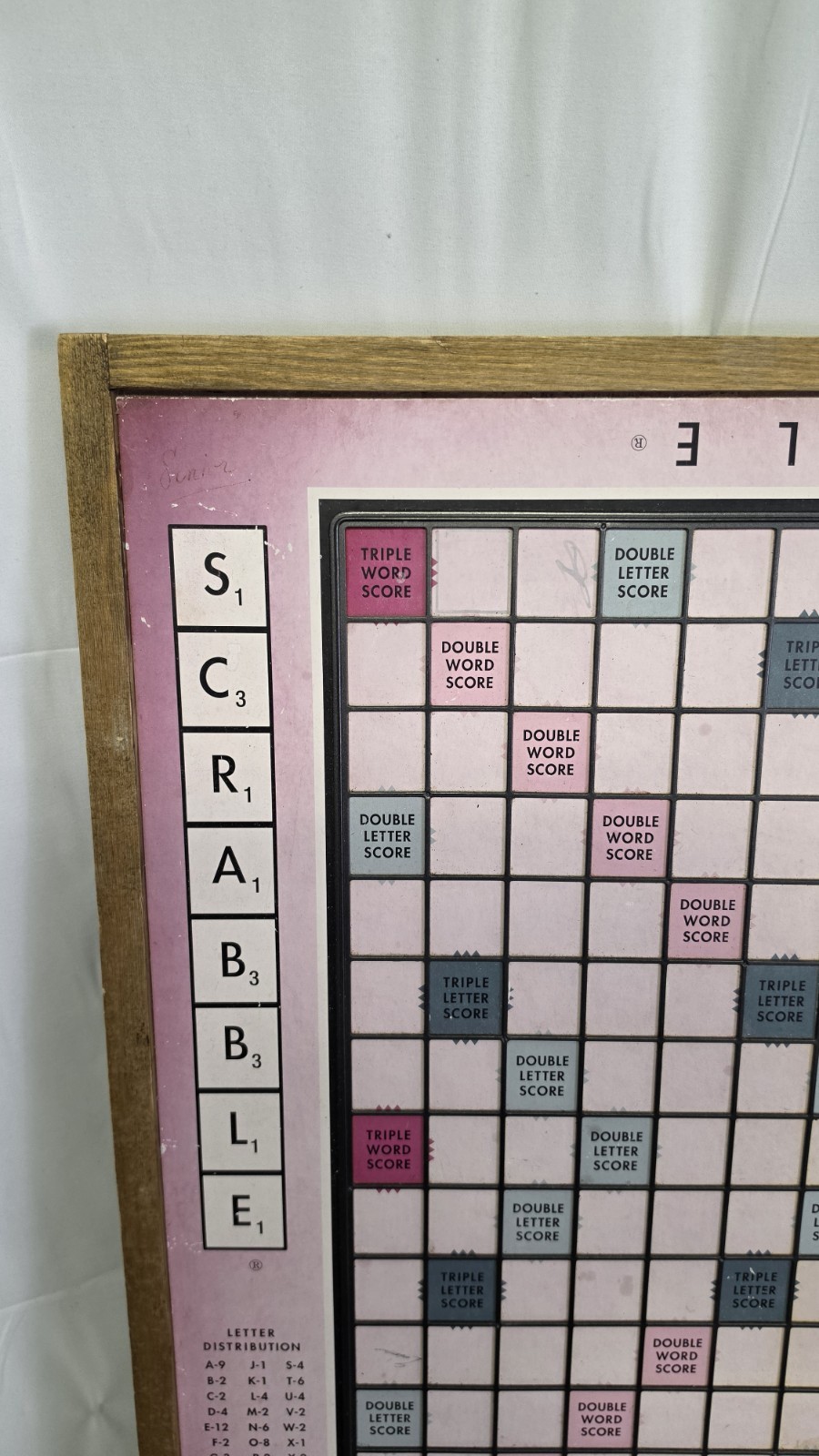 Vtg Rare Scrabble Board Lazy Susan Large Huge Giant Restoration Hardware 26×26
