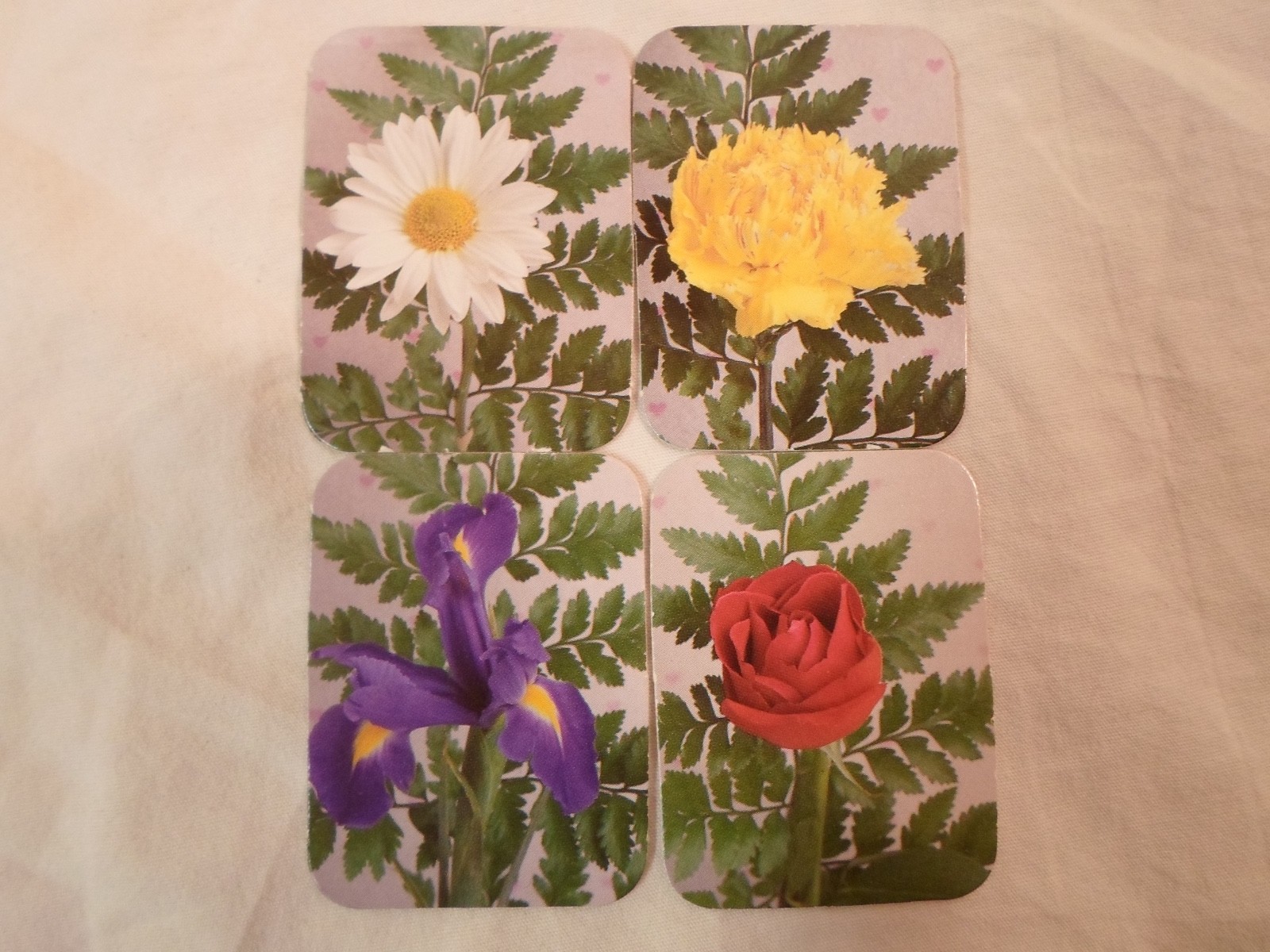*Replacement Part* Barbie Dream Date Board Game 1992 *Lot of 4 Flower Gift Card*
