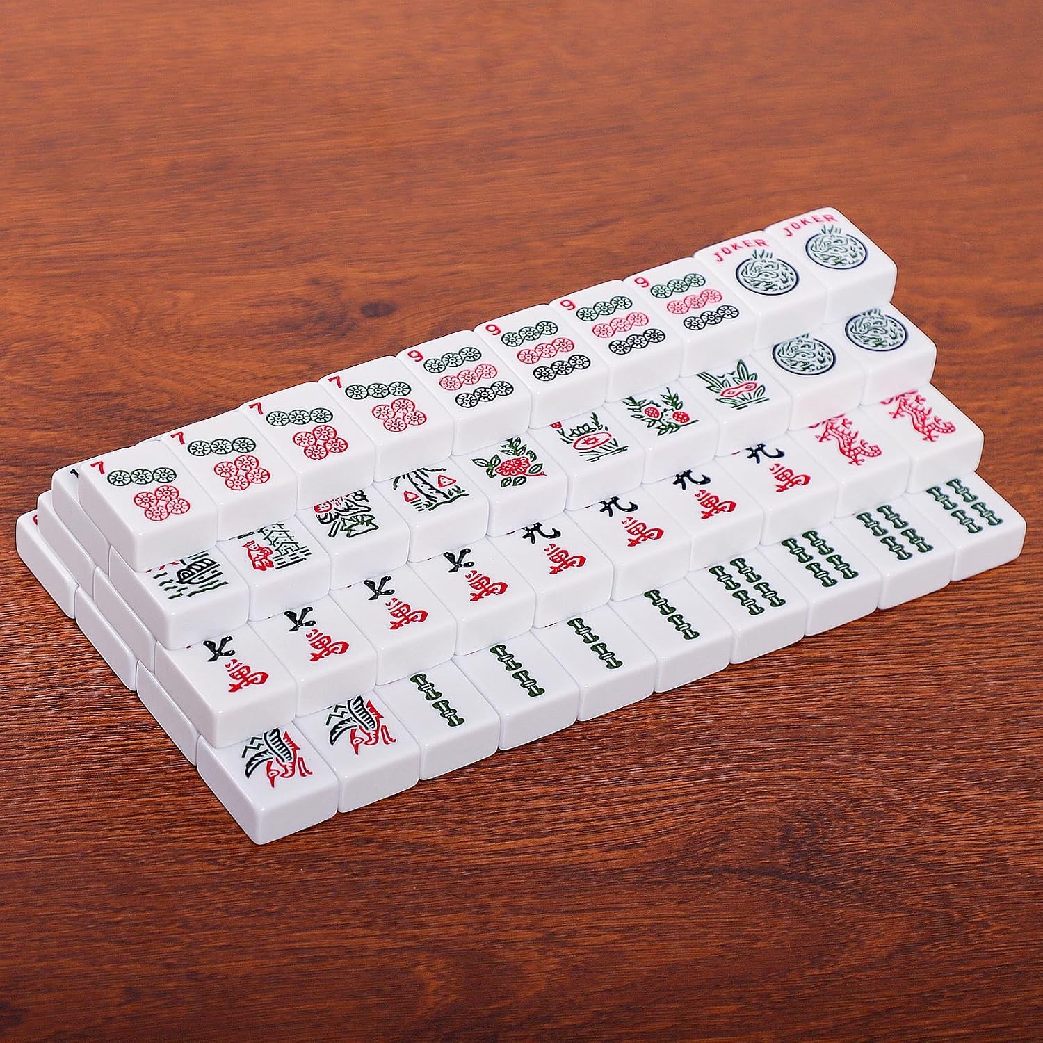 American Mahjong Game Set 166 Premium White Mahjong Tiles All-in-One Color