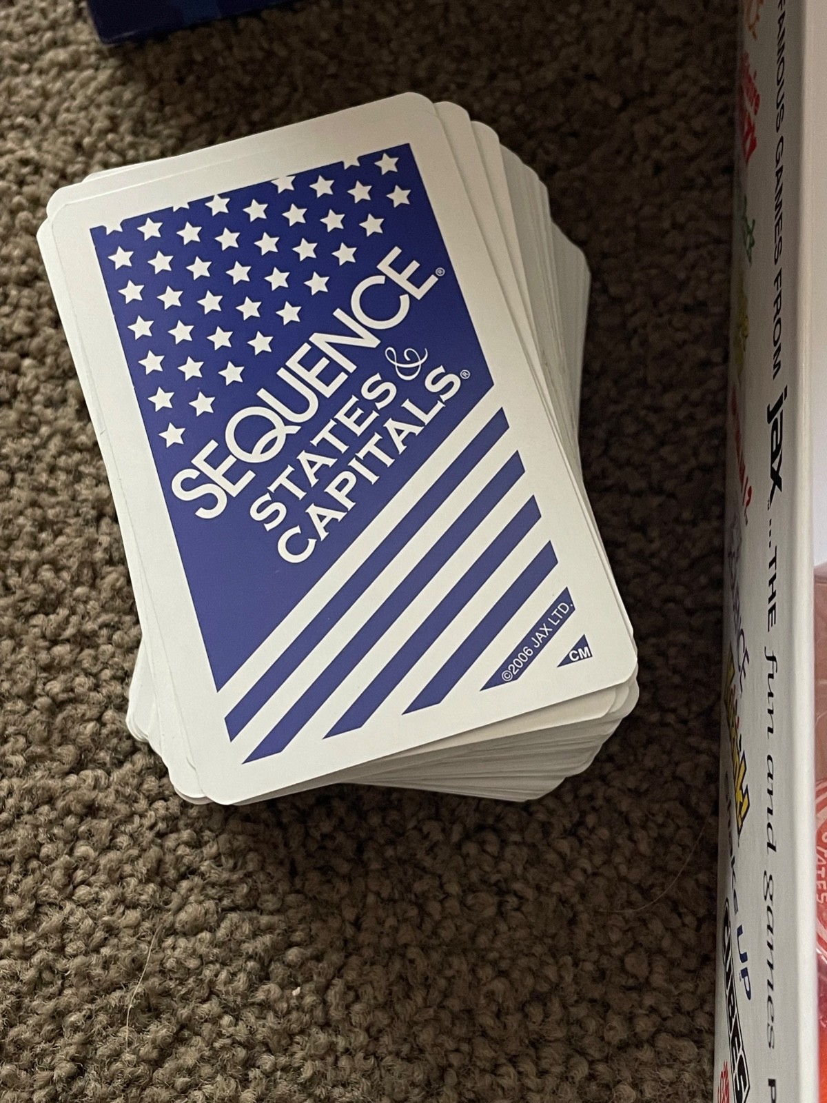 Sequence States & Capitals Board Game Jax Educational Geography 100% Complete!