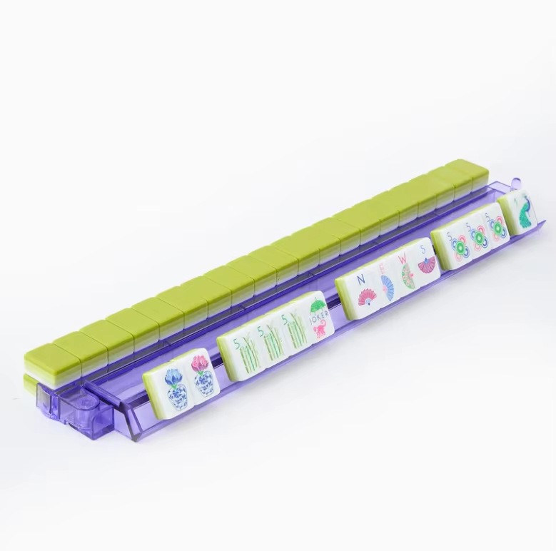 New! Vibrant Layered Mahjong Tiles – Full American Set 160 Tiles – Apple Green