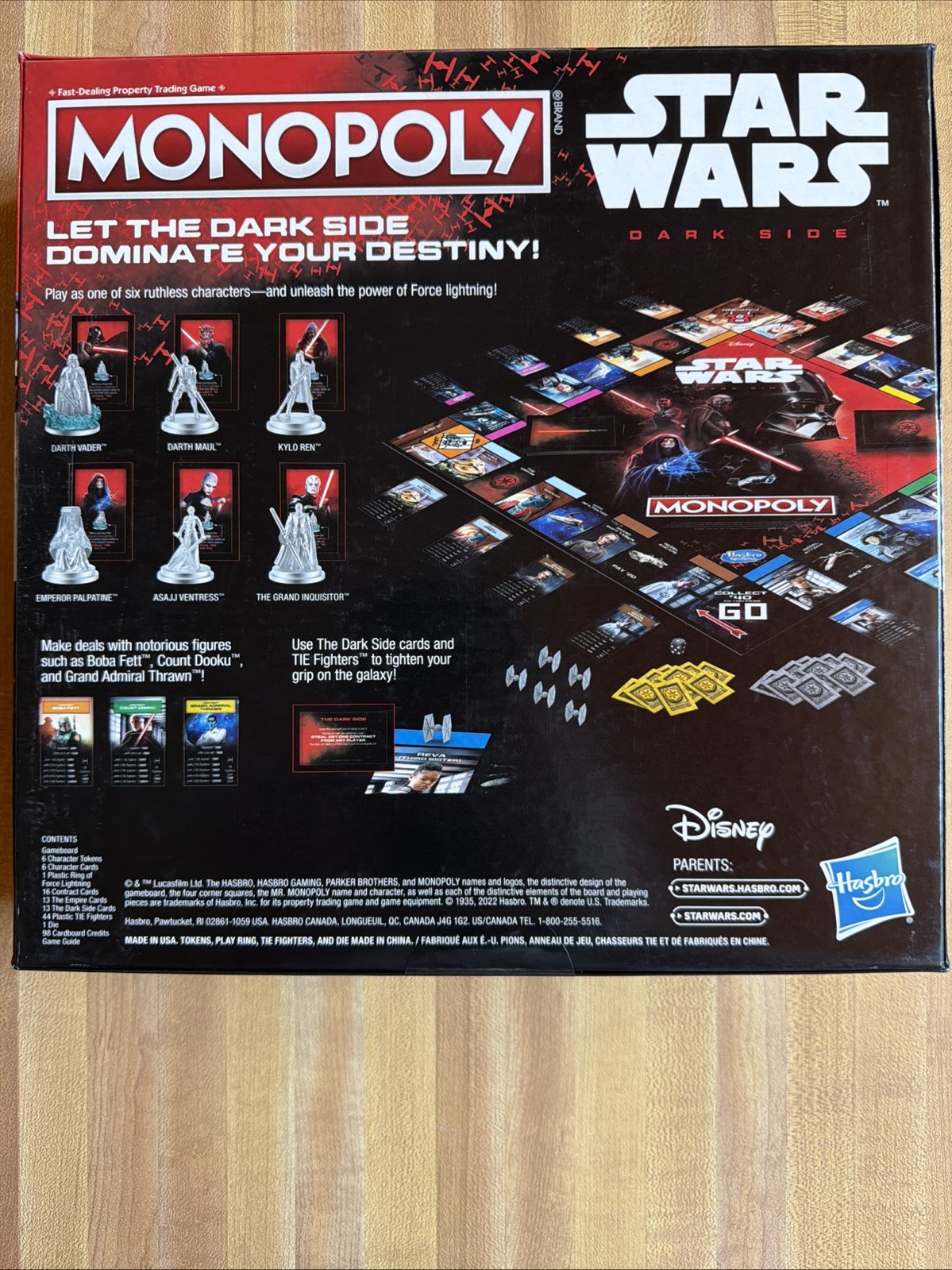 Disney Star Wars Monopoly Dark Side Edition Board Game NEW Sealed Hasbro
