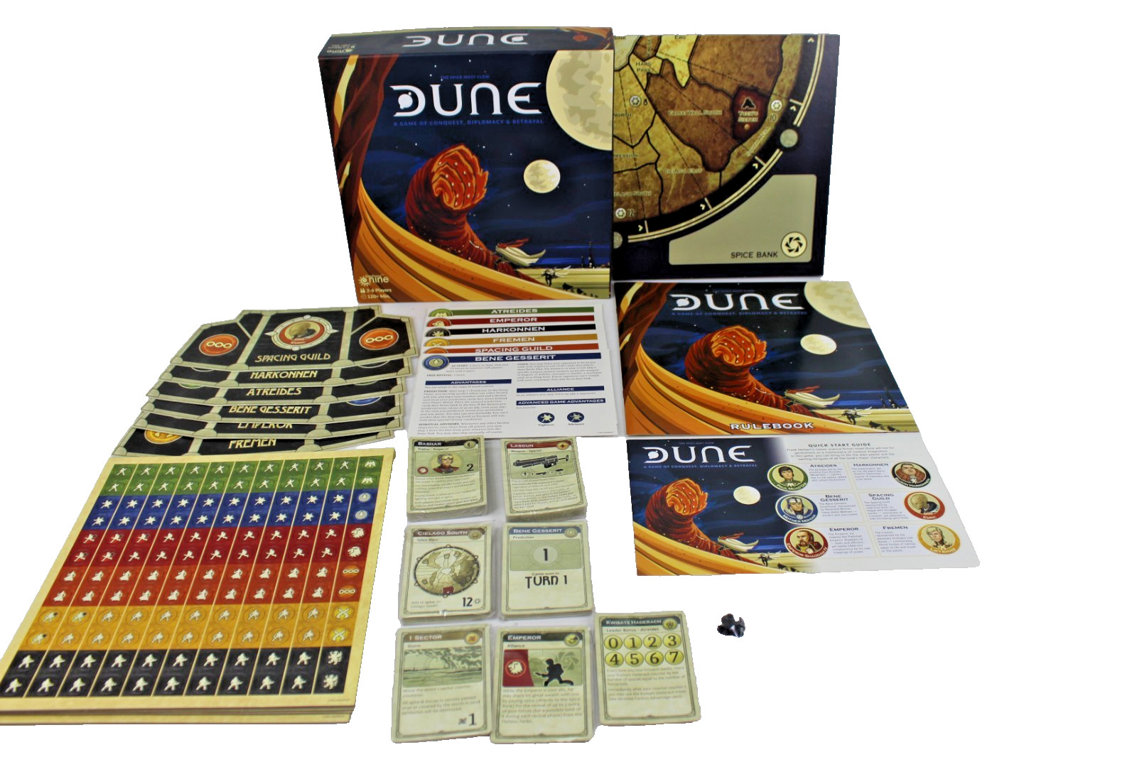 Dune Spice Must Flow Conquest Board Game Gale Force Nine 2019 * New Open Box