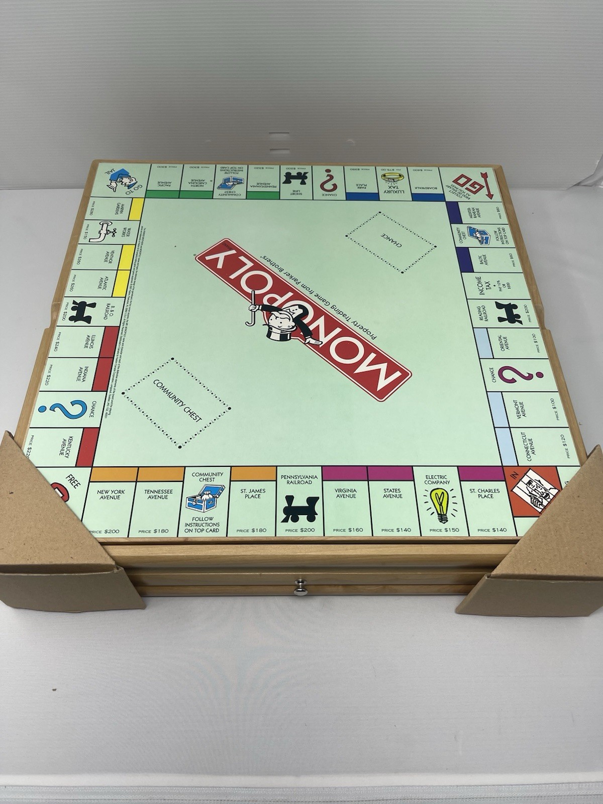 Monopoly & Clue + 6 Classic Games In Wood Cabinet Complete GREAT CONDITION!!