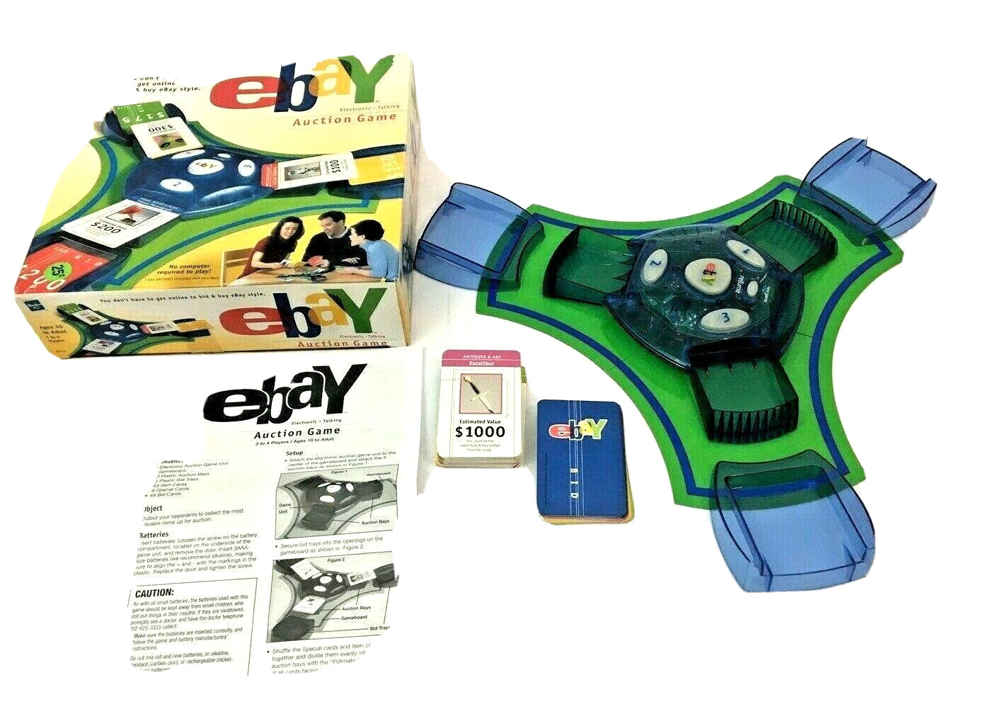 eBay Electronic Talking Auction board Game COMPLETE 3 to 4 players NICE