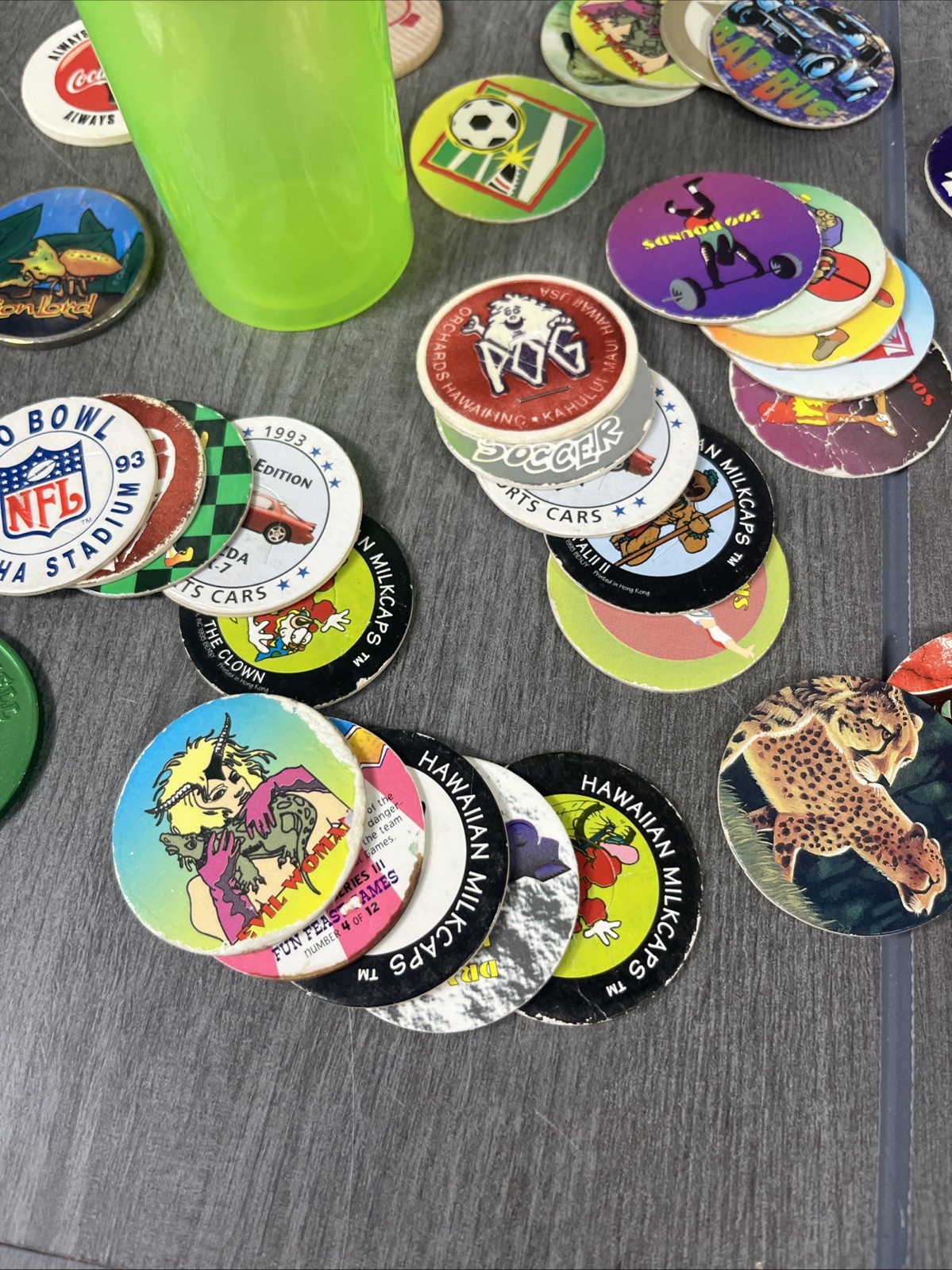 Pogs Milk Caps Coins & Slammer Miscellaneous Mixed Lot Vintage 1990’s