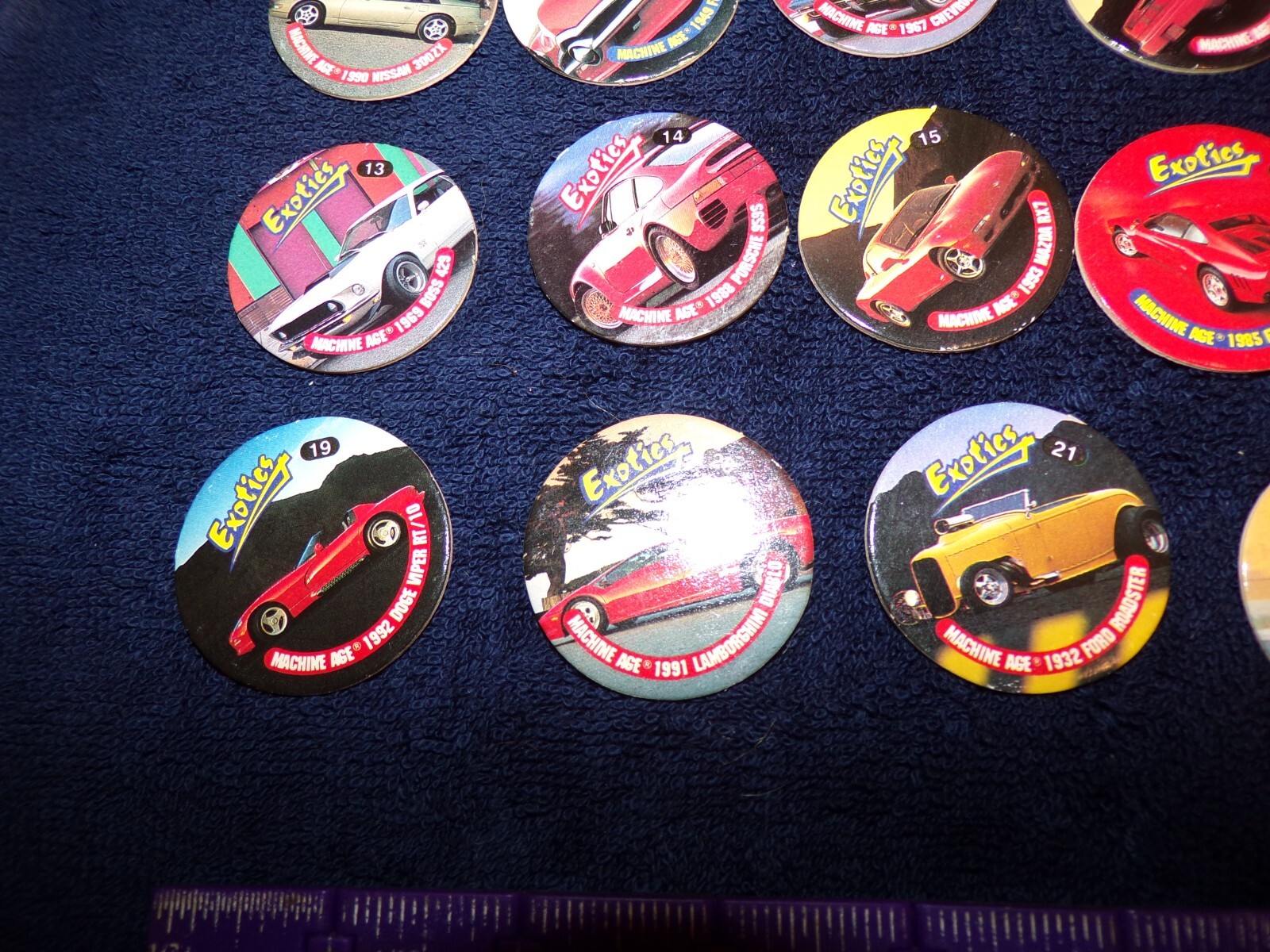 NUMBERS 1 THRU 25 POGS Exotics Assorted Cars Comes With 6 Extra ALL FROM 90’s