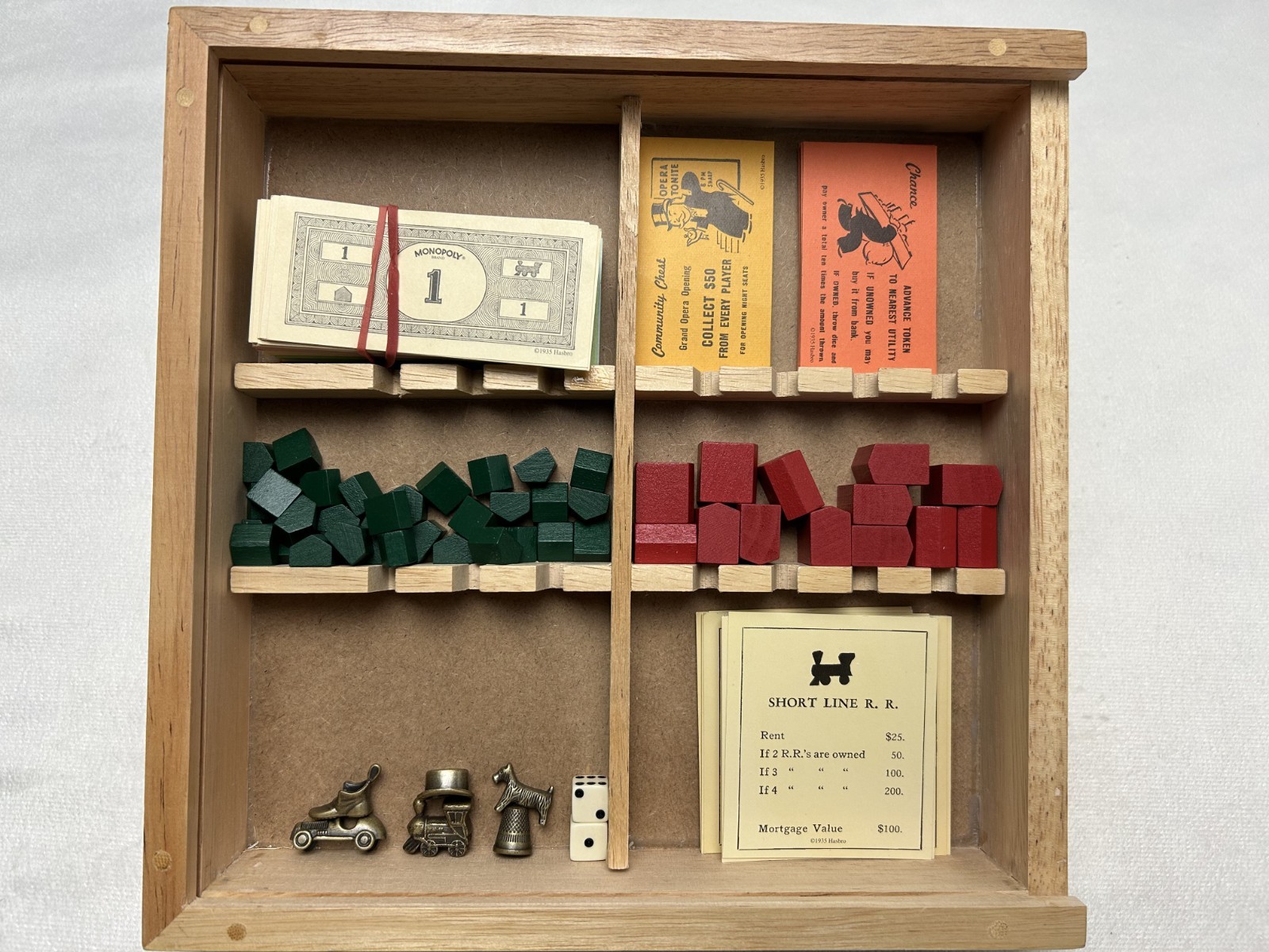 Hasbro Monopoly Nostalgia Edition 2001 Parker Brothers Wooden Board Game
