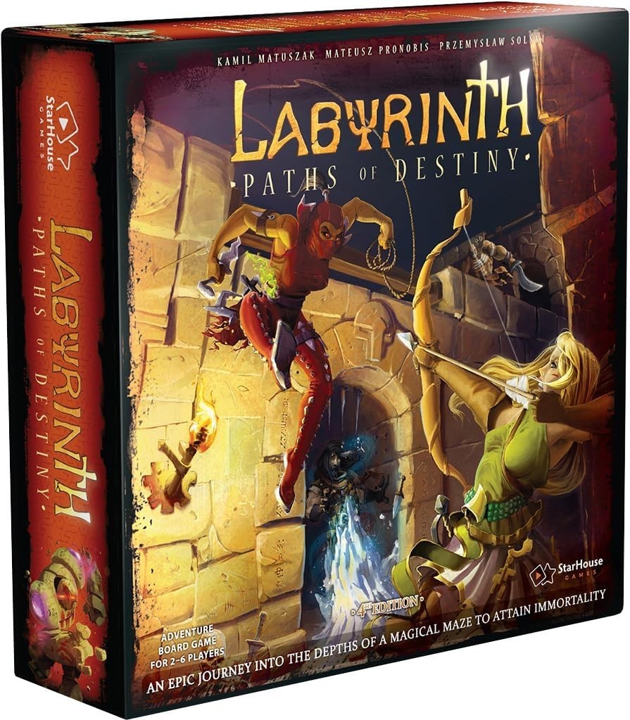Labyrinth Paths of Destiny 4th ED – Fantasy Adventure Board Game for 2+ players