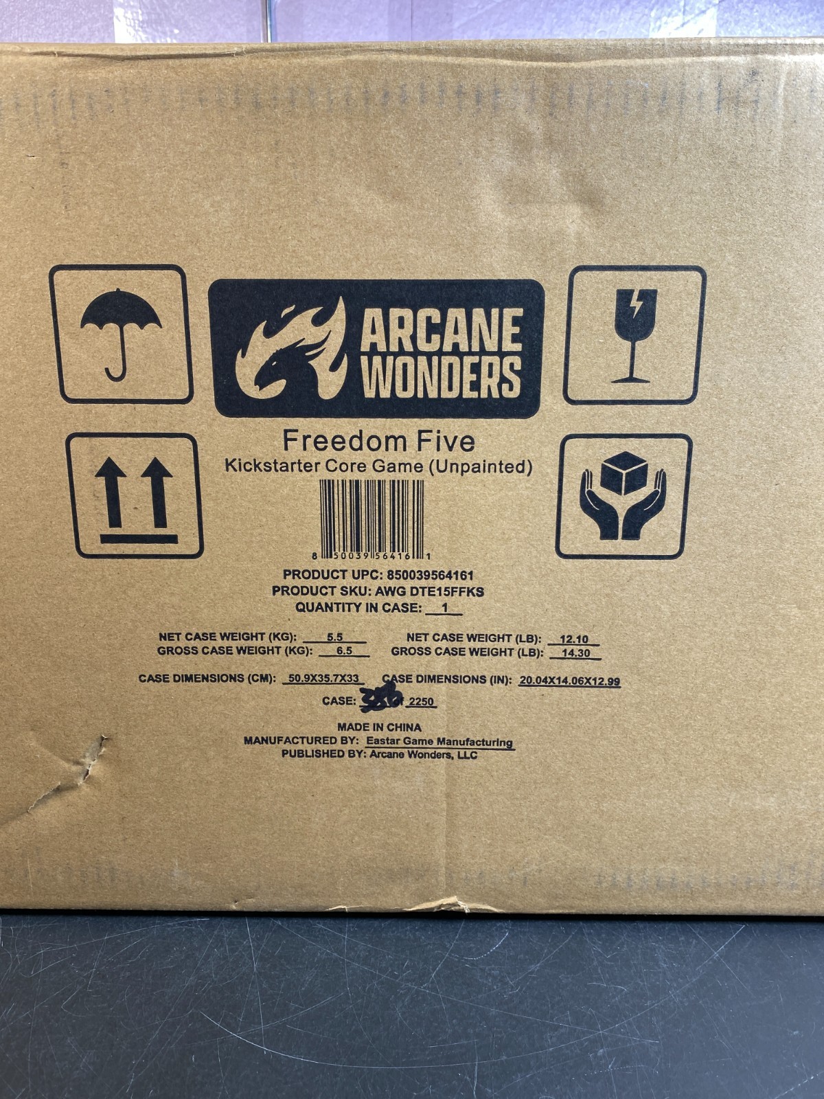 Arcane Wonders core game unpainted Freedom Five Kickstarter Board Game new boxed