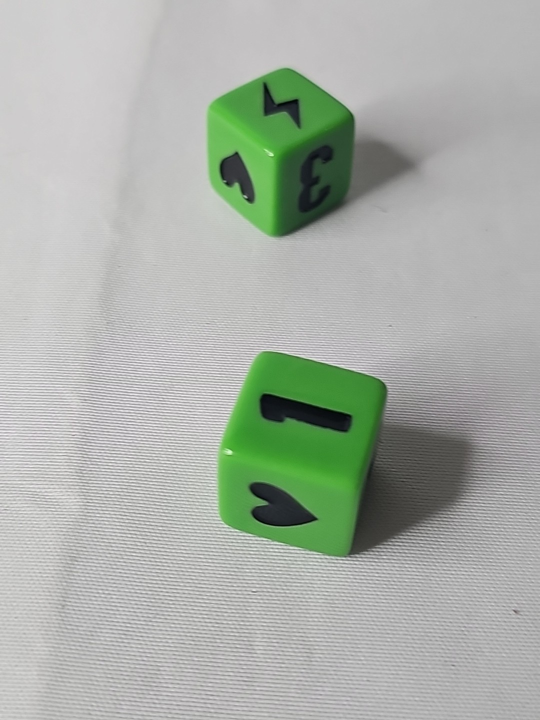 King Of Tokyo TWO Dice Black on Green Replacement Part