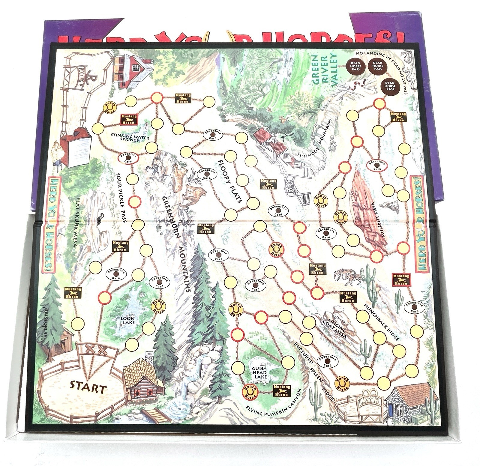 Vintage 1997 Herd Your Horses Board Game – 99% Complete: No Manual Rare HTF