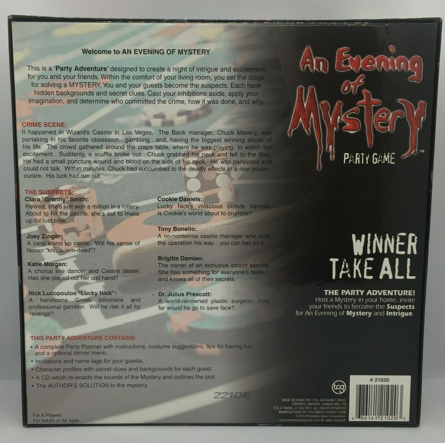 NEW Murder Mystery Game An Evening of Mystery Interactive Party Game CD