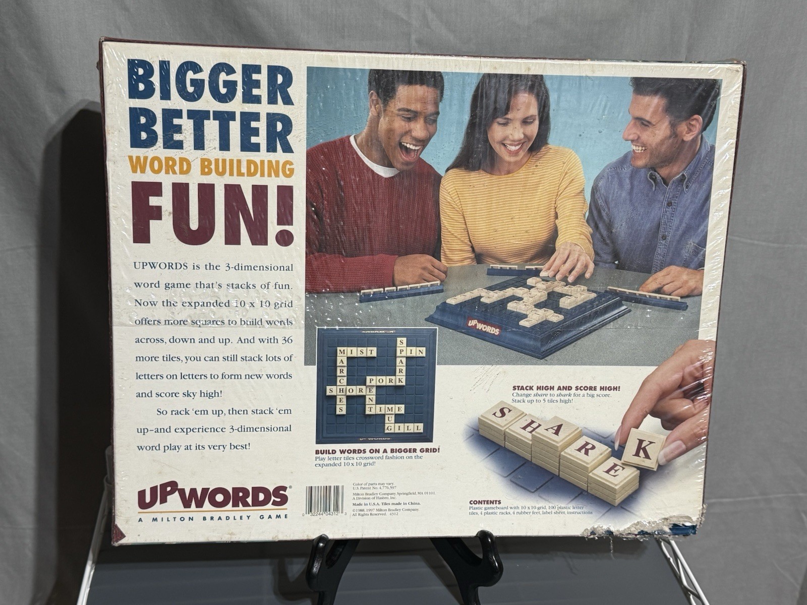 Up Words Word Board Game Milton Bradley 1997 Sealed Box Damage See Pics