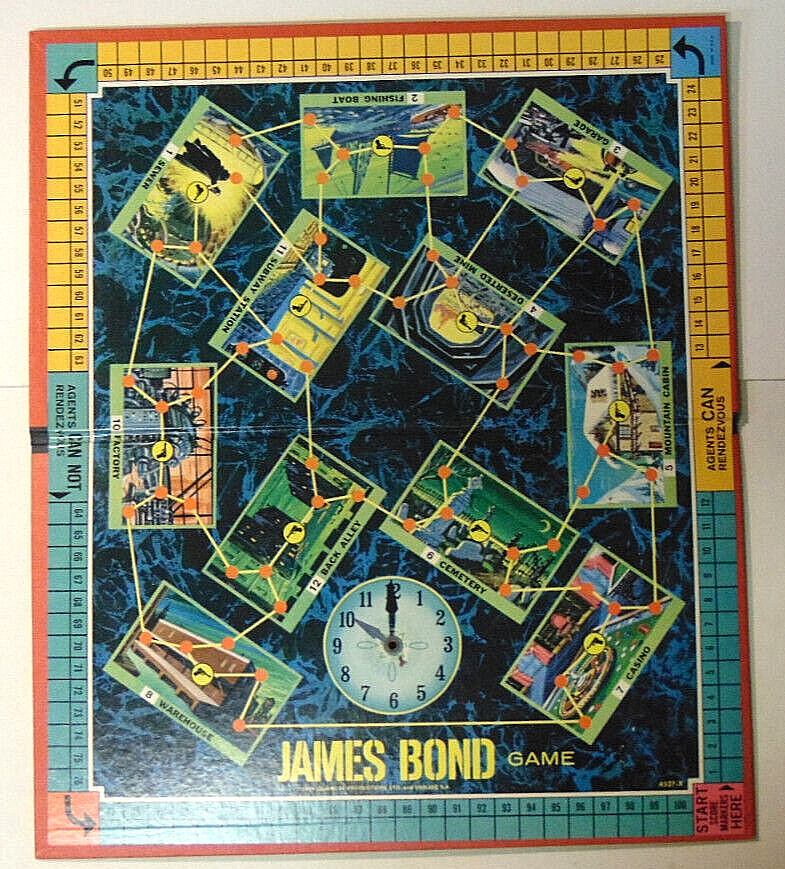 James Bond Secret Agent 007 Board Game Sean Connery 1964 Milton-Bradley