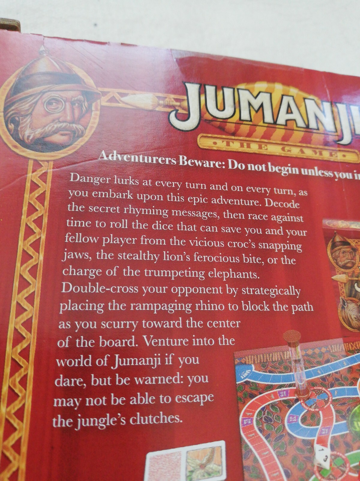 New Ready to Roll Jumanji Classic Adventure Board Game Fast Paced Game Cardinal