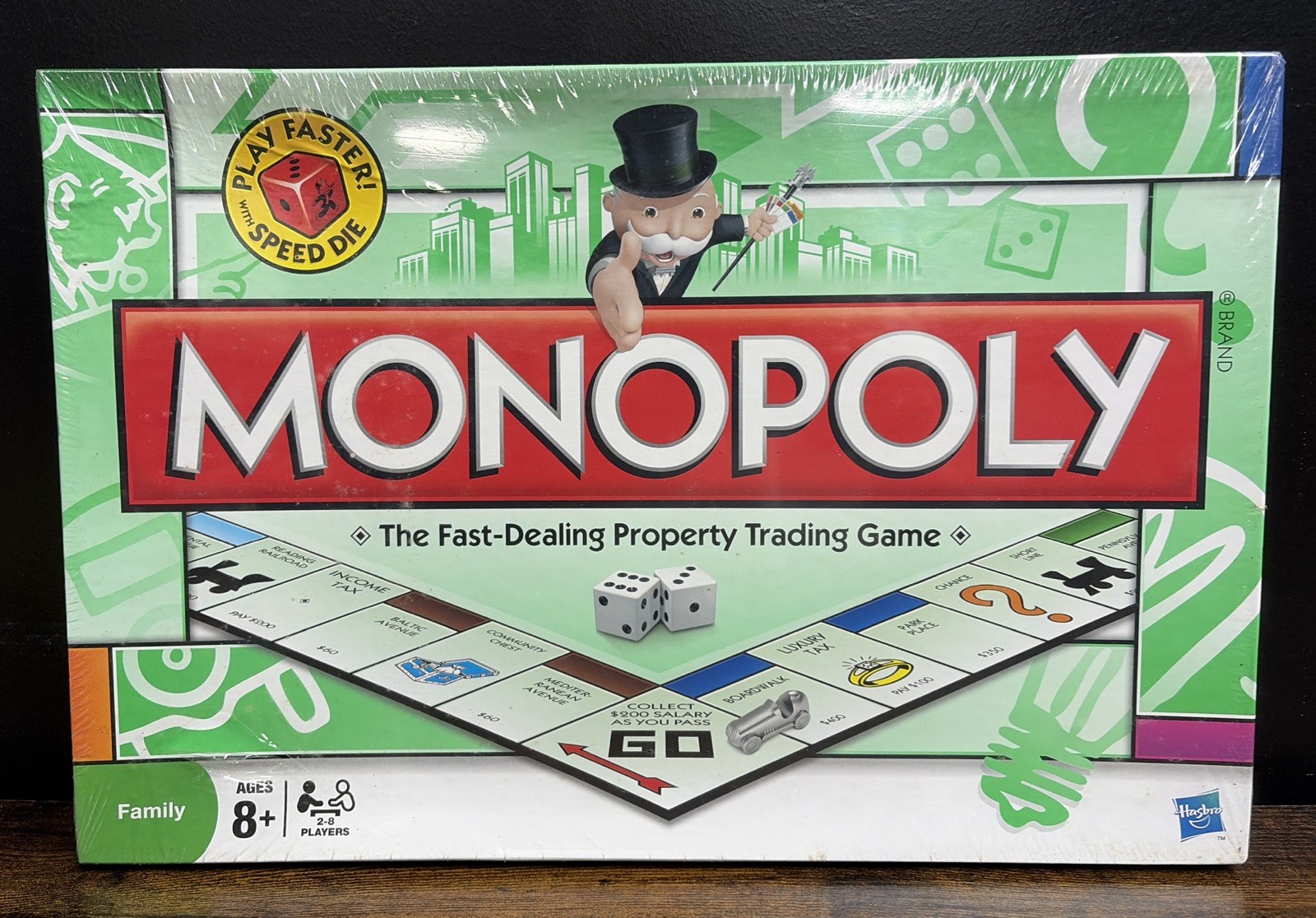 Monopoly Property Trading Board Game Parker Brothers With Speed Die 2009 Sealed