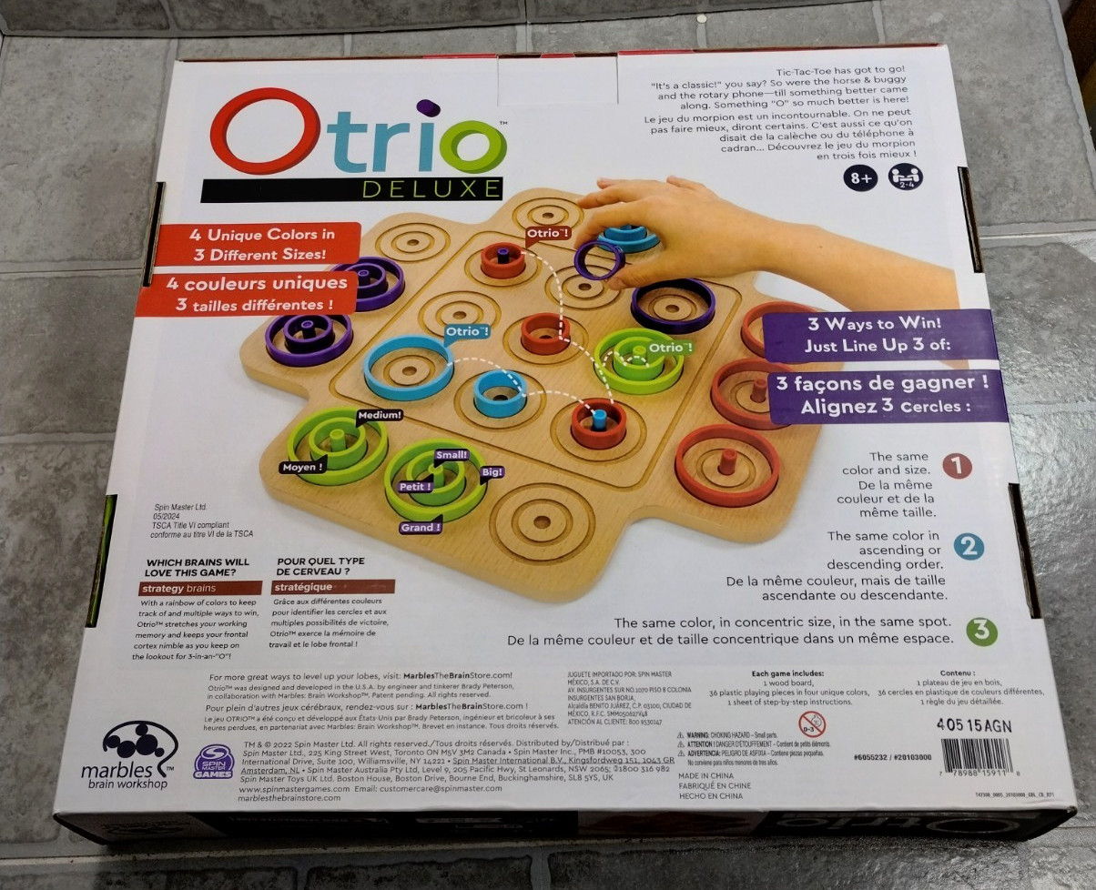 2022 Marbles Brain Workshop Otrio Deluxe Board Game (Complete)