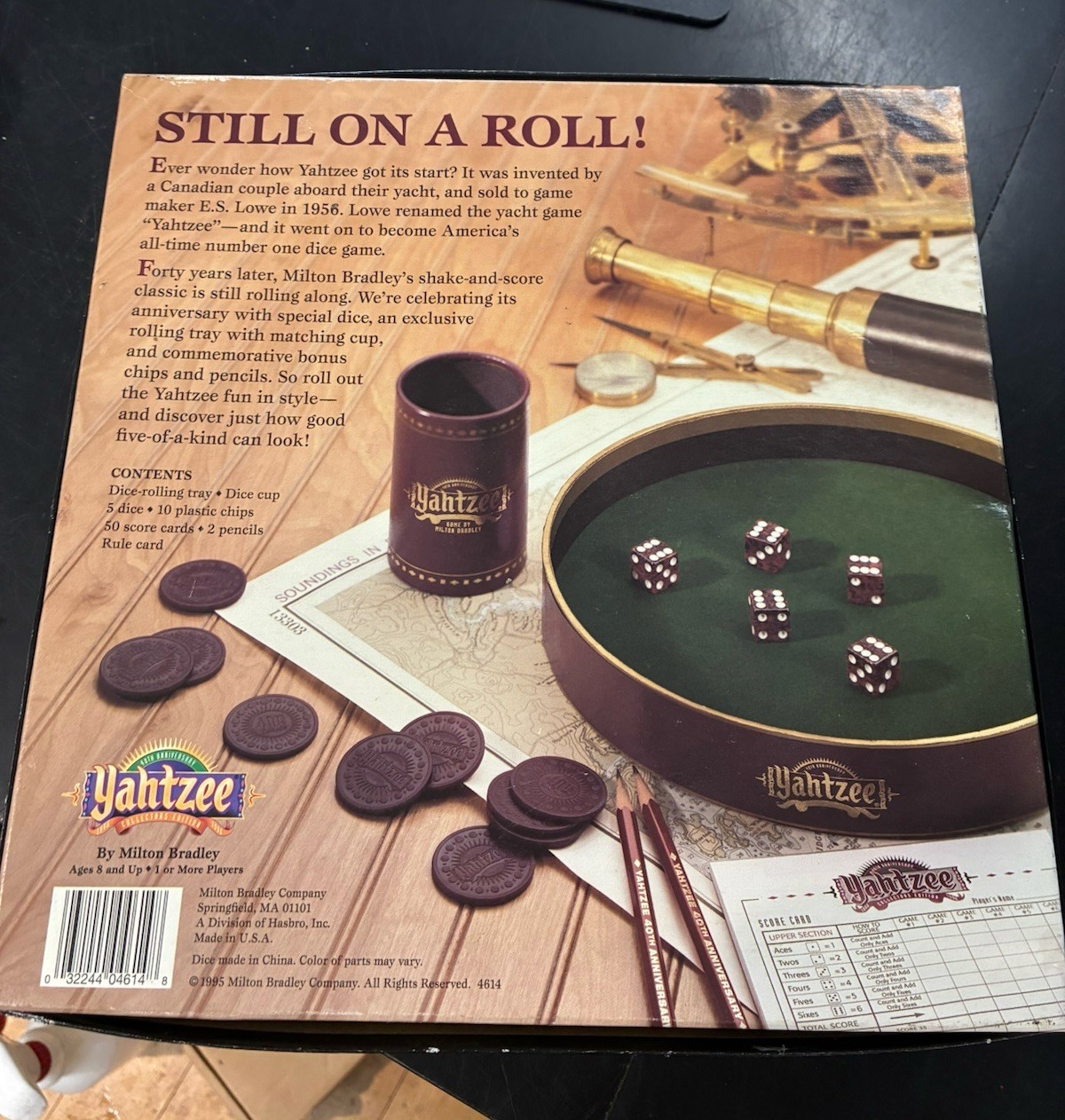 Milton Bradley 40th Anniversary Collector’s Edition Yahtzee Complete Game 4614