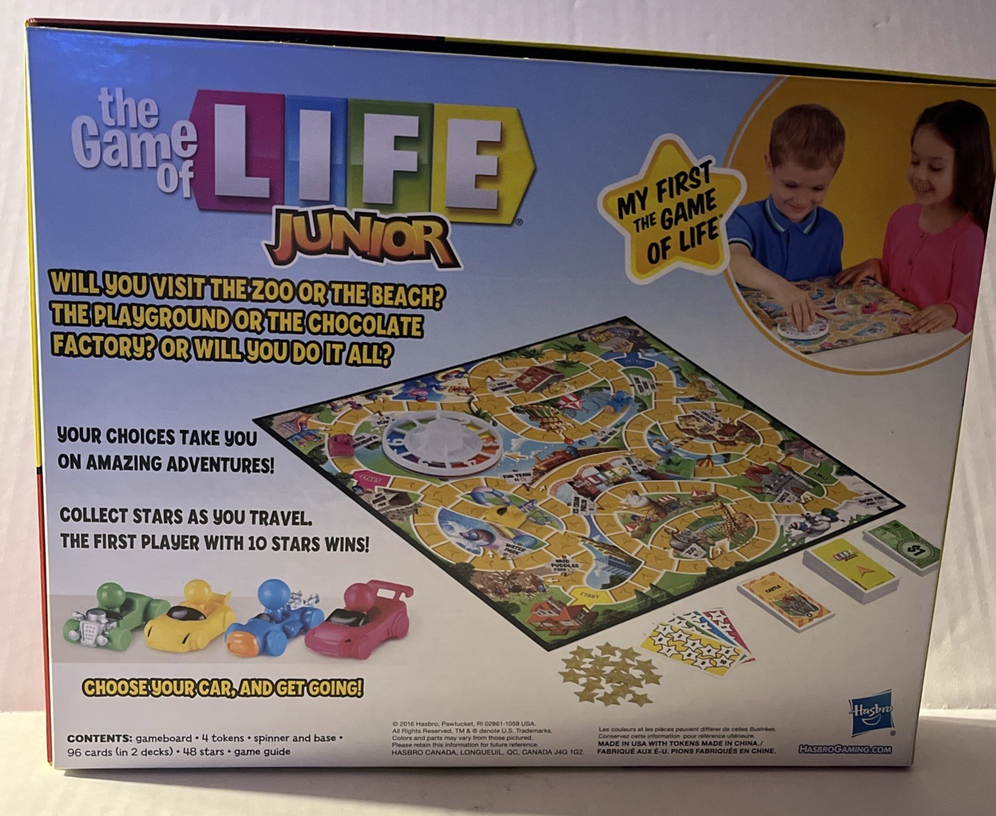 The Game of Life Junior Board Game Hasbro 2016 Complete Family Kids Fun Ages 5+