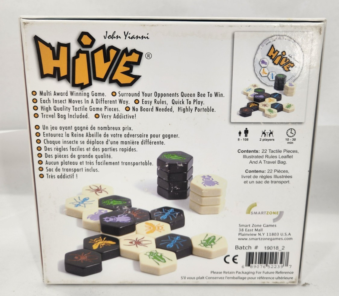HIVE Tile Board Game COMPLETE John Yianni – Smart Zone Games