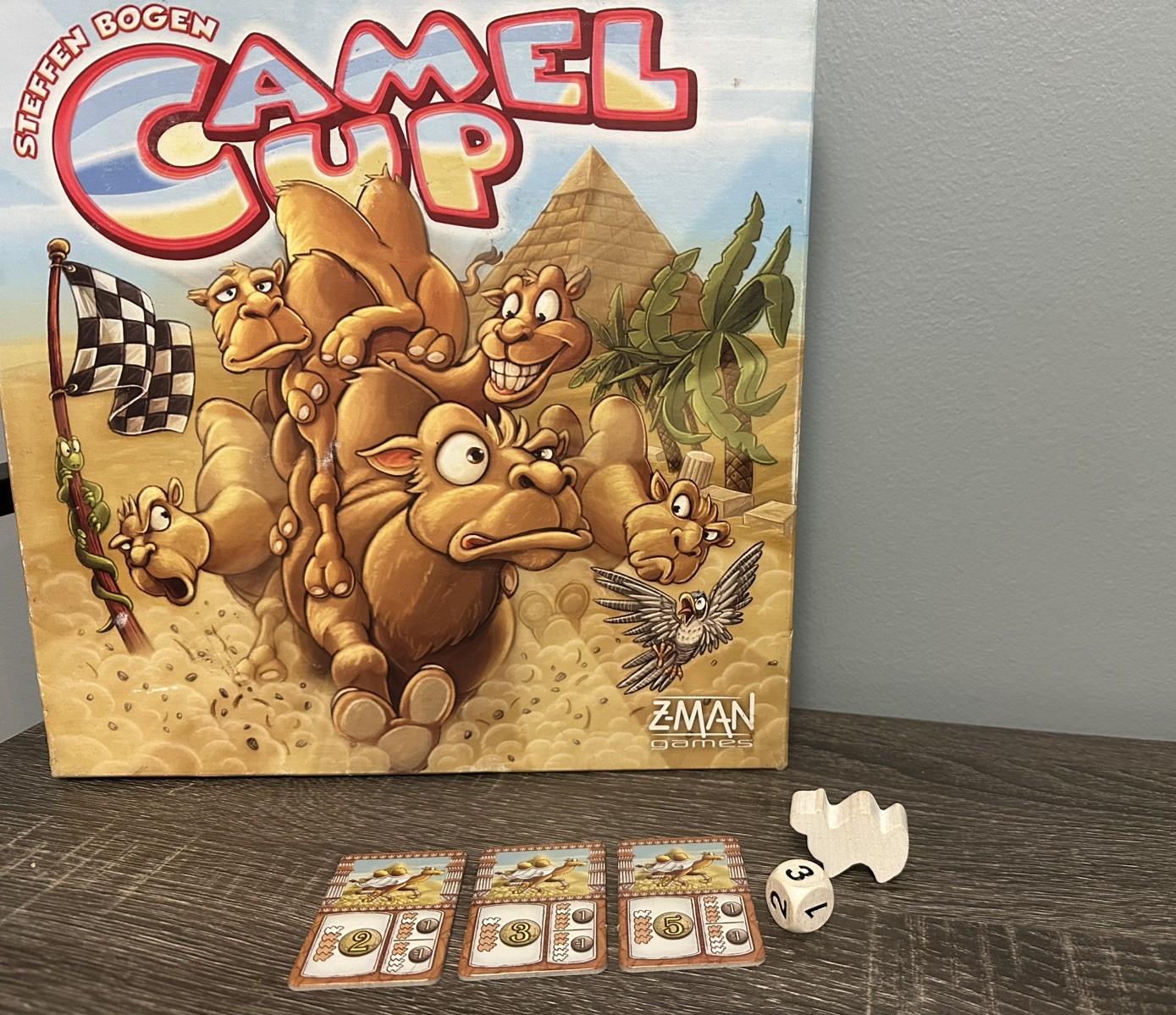 Camel Up Board Game First Edition Replacement Pieces White Player Piece Cards