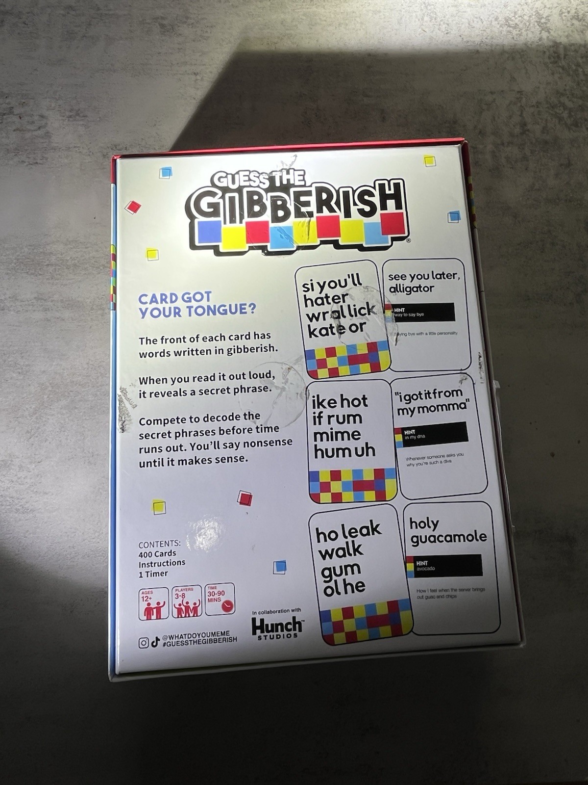 Guess the Gibberish Family Party Game Complete Ages 12+ Fun Board Game Fun