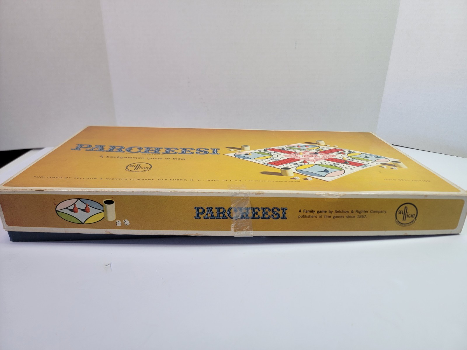 Vintage 1964 Parcheesi Gold Seal Edition No. 2 Selchow & Righter Board Game…