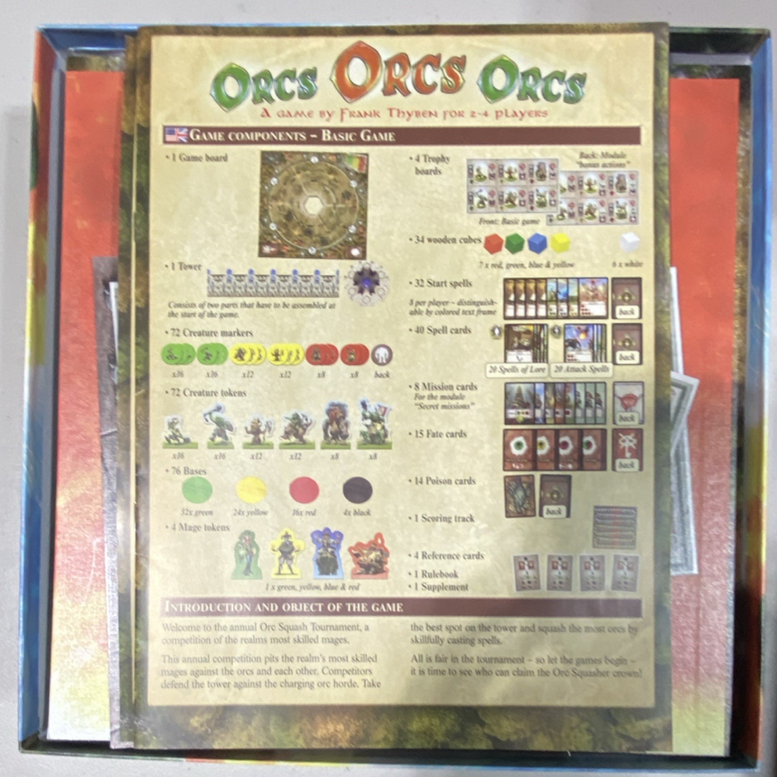 Queen Games Orcs Orcs Orcs Fantasy Board Game, Complete, Ages 10+, 2 Players