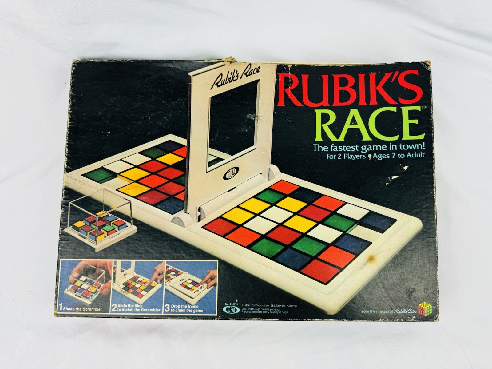 Vintage Rubiks Race Game Rubiks Cube Ideal Toy Corporation 1982 – 98% Complete