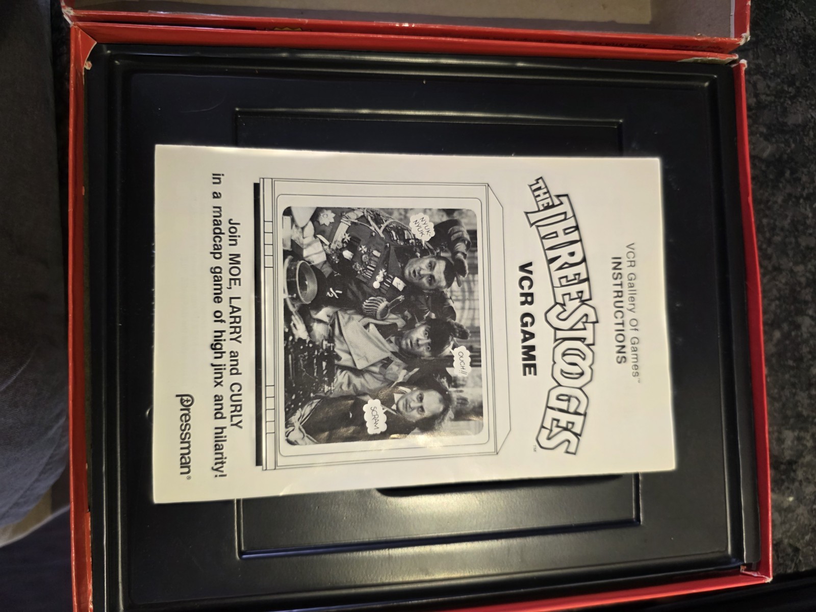 1986 “The Three Stooges” VCR Game Pressman Edition 100% Complete EUC