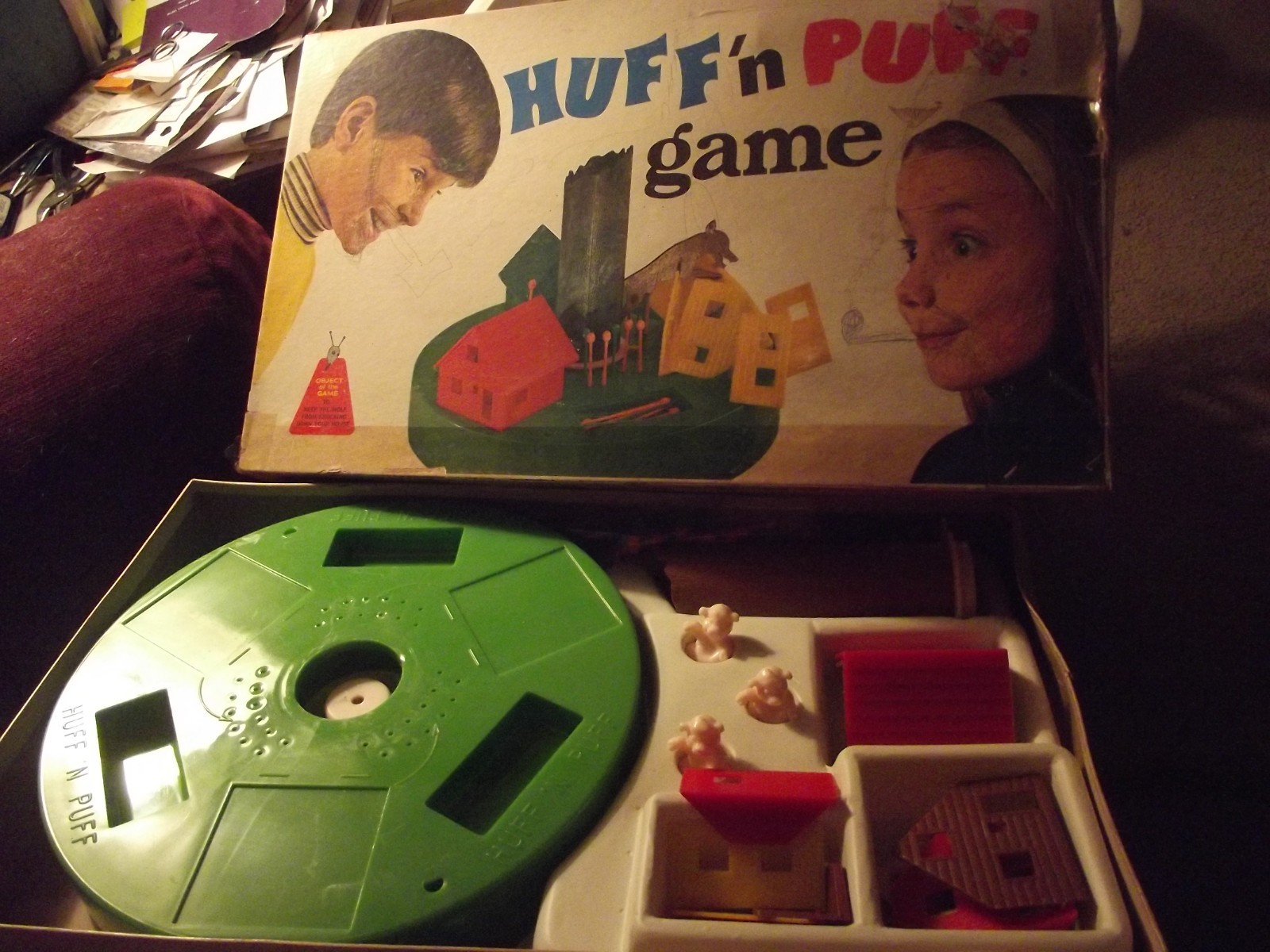 *VINTAGE* 1968 Schaper Huff ‘n Puff Board Game #430 100% Complete