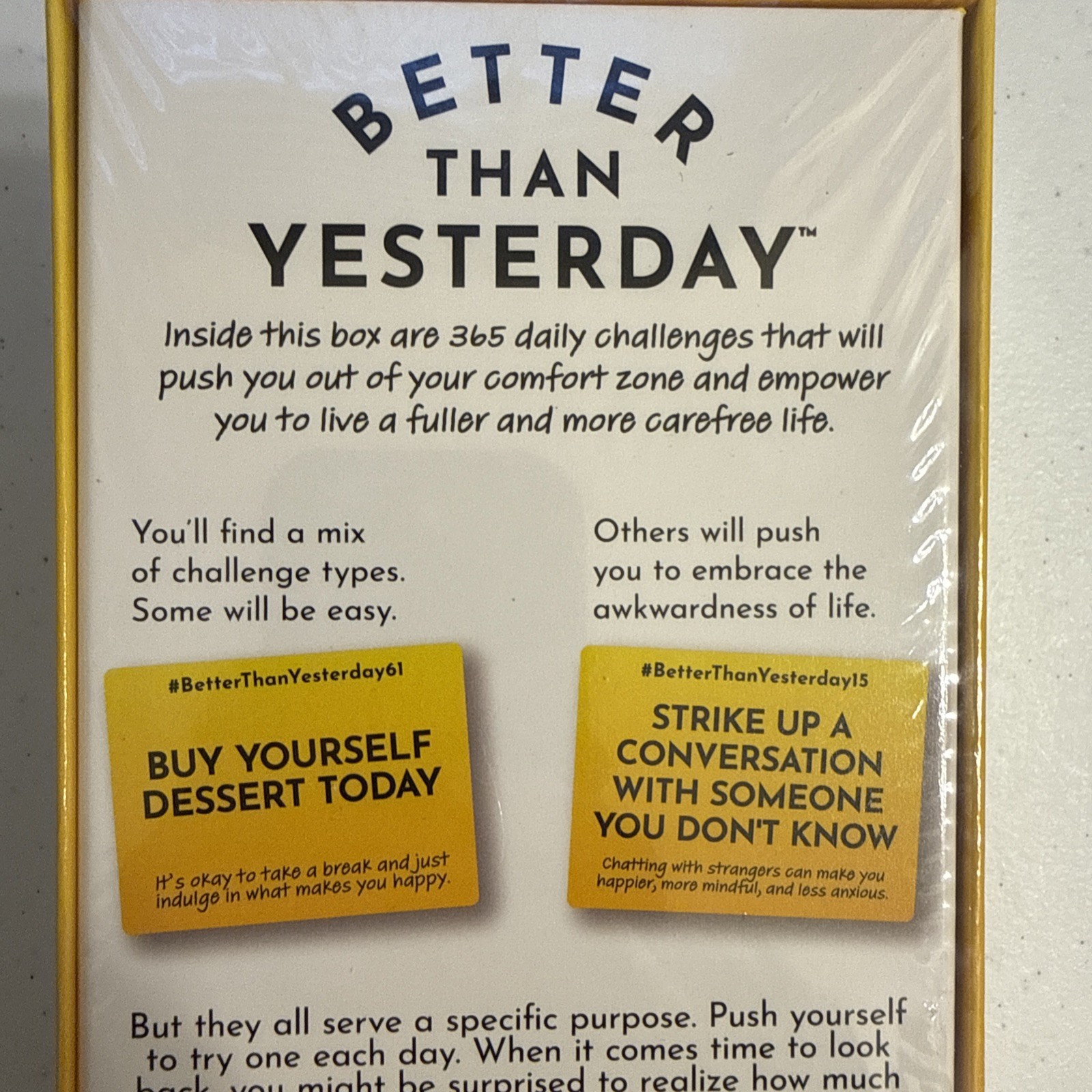 Better Than Yesterday 365 Daily Challenges Life Fullfilling Cards Game SEALED