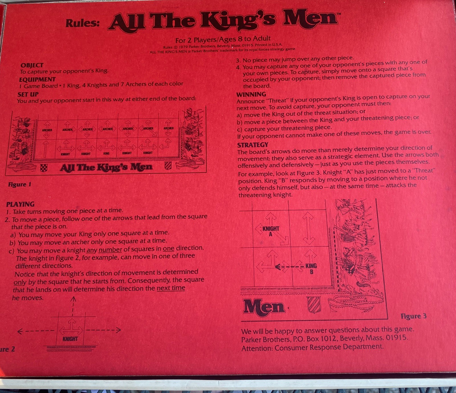 Parker Brothers ALL THE KINGS MEN COMPLETE & EXC.