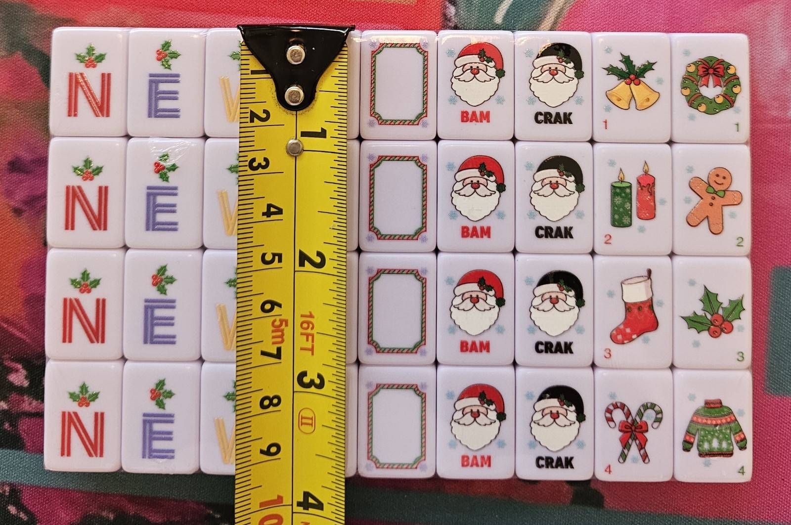 Mahjong Christmas Holiday Travel Set NEW with Racks and Bag