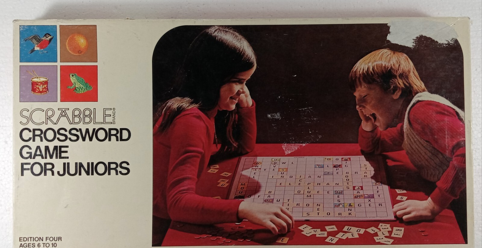 Scrabble for Juniors Crossword Game Edition Four Vintage 1975 Missing Book
