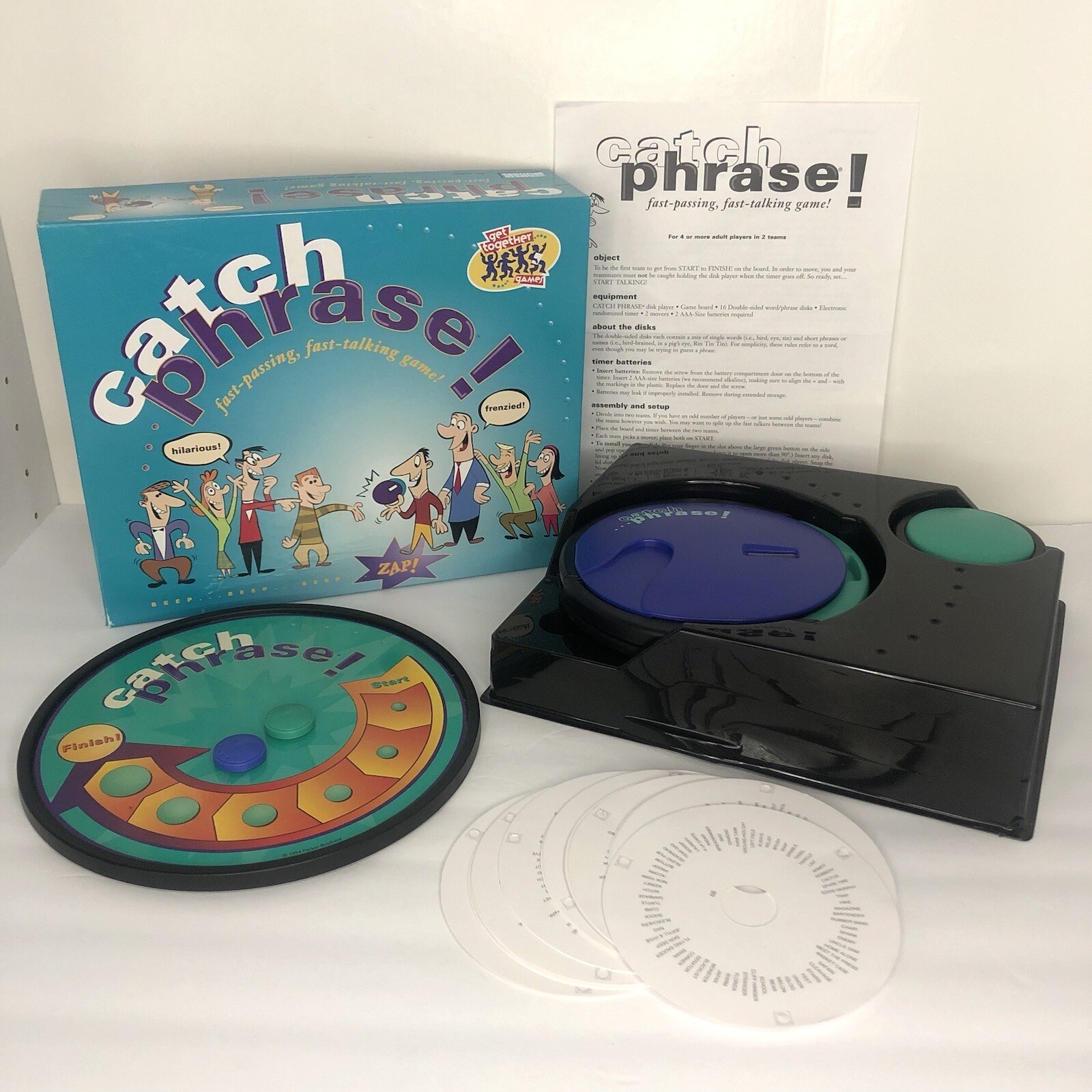 Catch Phrase Board Game Parker Brothers Vintage 1994 Works Missing 2 Discs