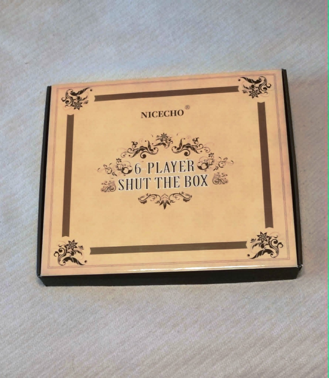 Nicecho 2-6 Players Shut the Box 16 Dice Math Game Wooden Board Table
