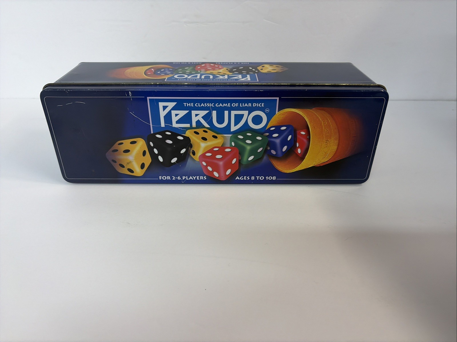 PERUDO Liar’s Dice Game 2002 Tin – South American Dice Game 100% Complete