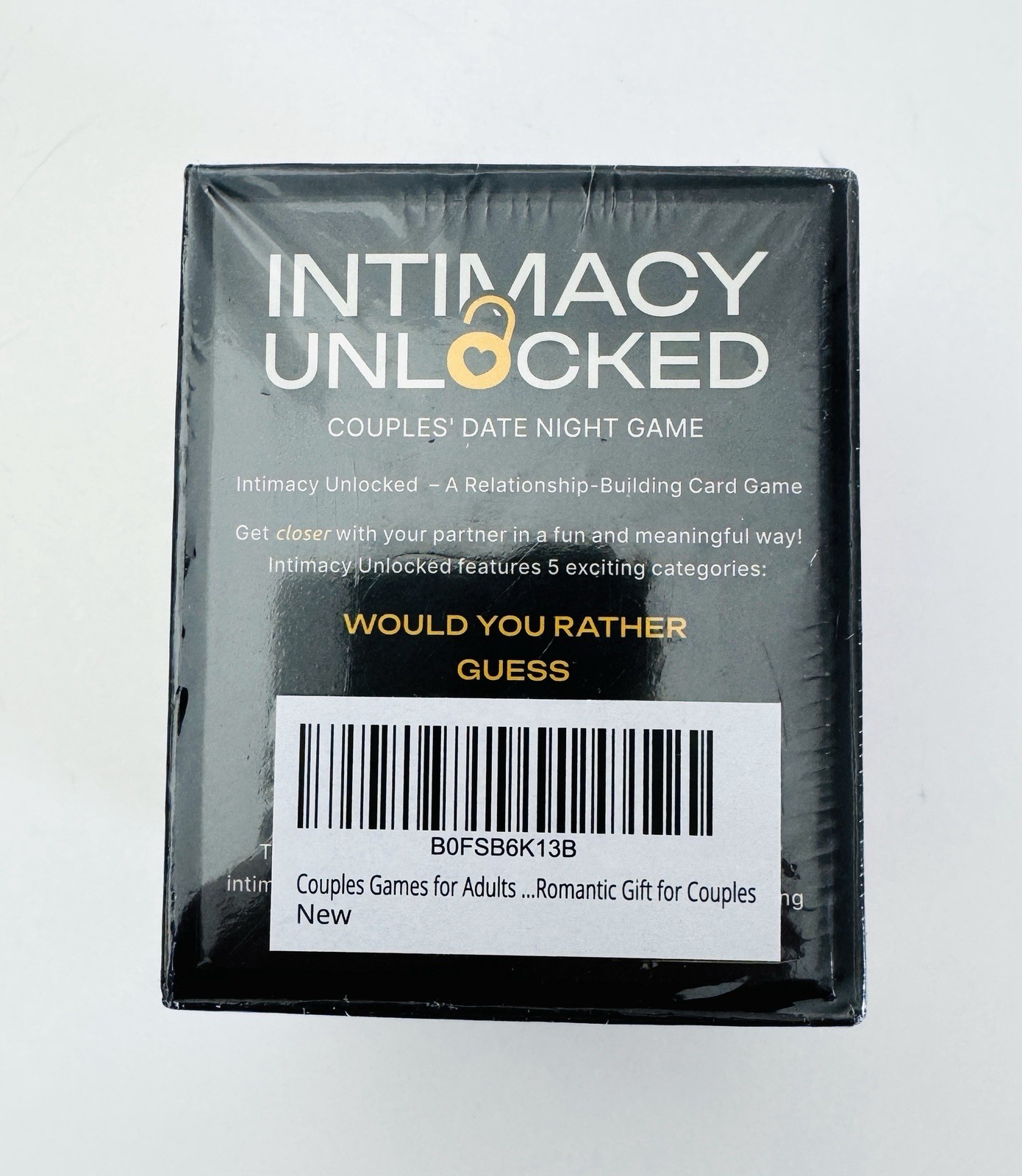 Intimacy Unlocked Couples Card Game 150 Cards Date Night Game Adults 18+