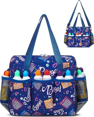 Bingo Bag with Pockets for Daubers Dabbers Dobbers Dotters Casino Bingo Game Acc