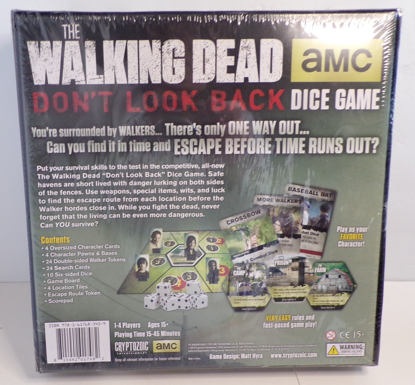 AMC The Walking Dead Don’t Look Back Dice Game Zombie Horror Board Game